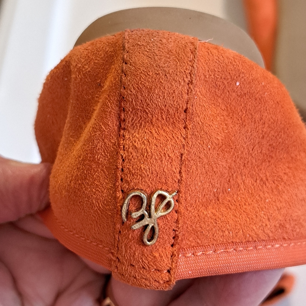 Sam Edelman Emma Orange Suede Ballet Flats - Bow Detail - Great Condition! 6M - Picture 9 of 11